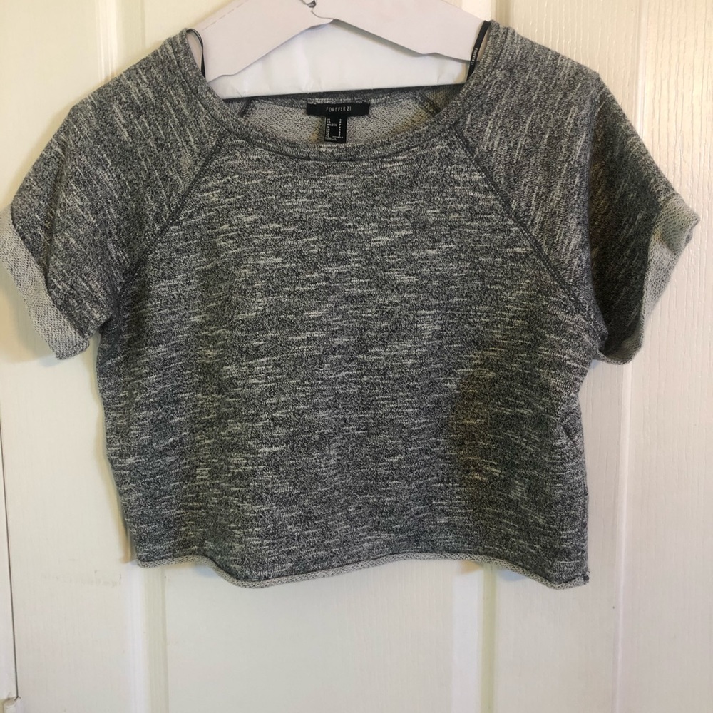 Gray Crop Top